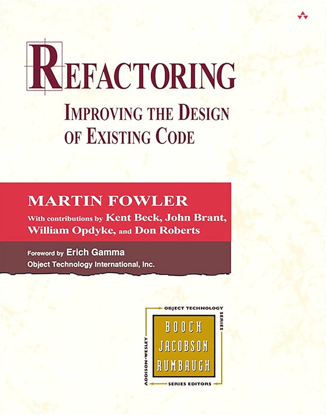 Portada del libro Refactoring, Improving the Design of Existing Code